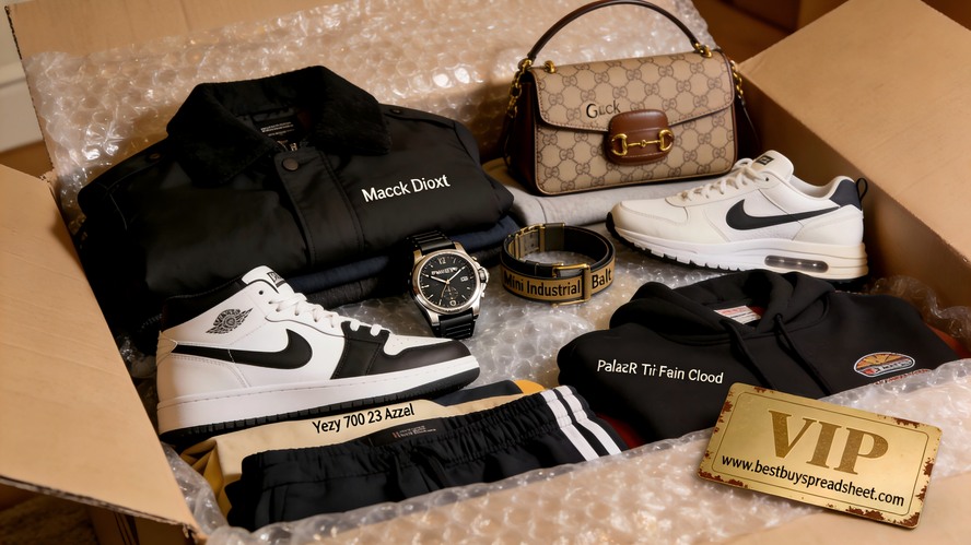 Reps shoes haul unboxing — Jordan 1, Nike Air, Gucci bag, watch — community QC photo April 2026